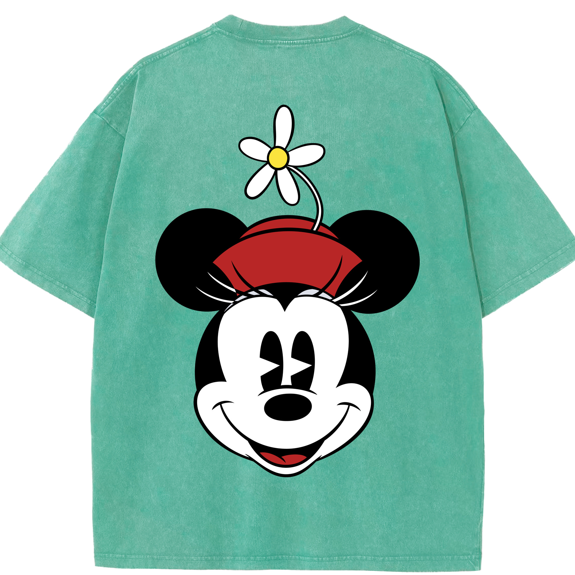 （画像用） ミッキーマウス Mickey Mouse 綿100% ヴィンテージ風 半袖Tシャツ（背面プリント）